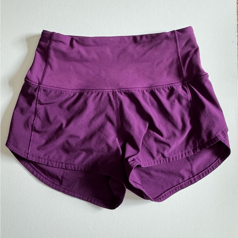 Lululemon Speed Up Short 2.5 Inch High rise Purple Size 0
